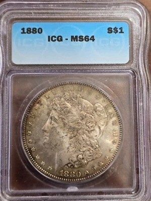 1880-P Morgan Silver Dollar - ICG MS64 - Image 1 of 4