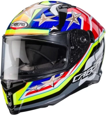 Caberg Motorrad Integralhelm Avalon X Track Schwarz/Fluo-Gelb-Rot-Blau - Bild 1 von 4