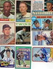 Autographed Twins Cards 1960's 70's 80's 90's 20% off after 4 cards Free Ship