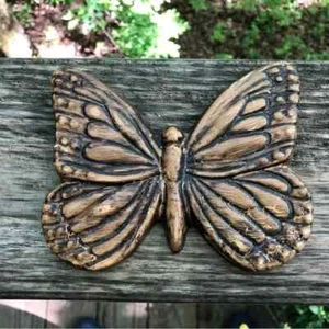 Vintage Chalkware MCM Hanging Butterfly 5.25" x 4.5" - Picture 1 of 7