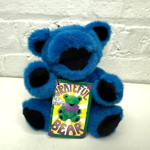 Grateful Dead Plüschbär mit Etikett 1990 Liquid Blue Jointed - Bild 1 von 3