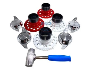 Adaptadores universales de rueda de alambre de 5 lengüetas, martillos de plomo y giradores de corte de 2 barras - Imagen 1 de 7