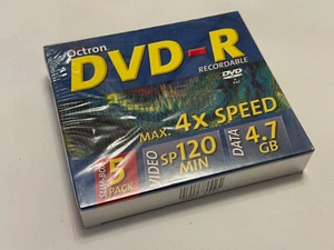 Octron DVD-R Rohling 4,7GB 120min 5er Pack NEU VERSIEGELT - Bild 1 von 4