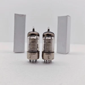 EF40 Siemens Hamburgo tipo temprano grabado base de metal D getter par emparejado, raro - Imagen 1 de 4