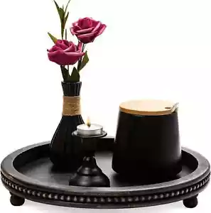 Handmade Decorative Tray for Coffee Table, Small Beaded Coffee Table Tray Decor, - Picture 1 of 1