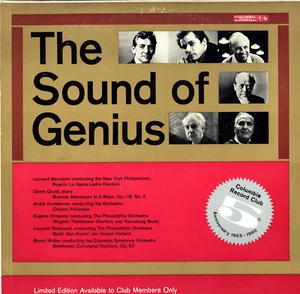 LP THE SOUND OF GENIUS BERNSTEIN GLENN GOULD ORMANDY STOKOWSKI BRUNO WALTER  - Foto 1 di 1