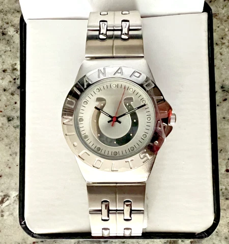 Indianapolis Colts Embossed Men's Game Time Watch never worn  (in original box) Cover