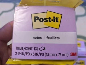 22 Packs - Post-It Sticky Notes 176x28=3872sheets (2.5" X 3") Purple And Green - Picture 1 of 3