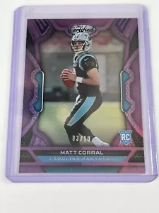2022 CERTIFIED MATT CORRAL ROOKIE PURPLE MIRROR /10 PANTHERS - Picture 1 of 1