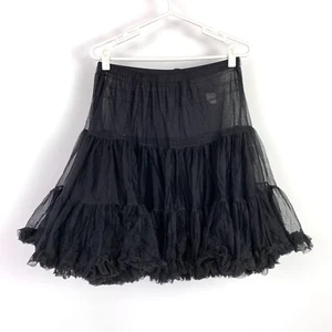 Vintage 80s Malco Modes Black Square Dance 582 Petticoat Large - Bild 1 von 2