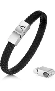 Valentines Day Gift for Him Mens Bracelet To My Man Leather Bracelet I Love You - Picture 1 of 8