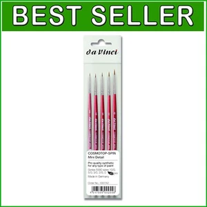 Eco-Friendly 5 Count Miniature Detail Brushes - Perfect for Watercolor & Acrylic - Picture 1 of 3