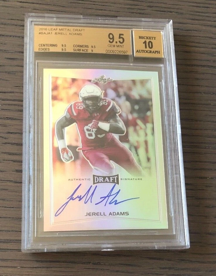 2016 Leaf Metal Draft~JERELL ADAMS RC~Rookie On-Card Auto~BGS 9.5/10 Gem - Image 1 of 1
