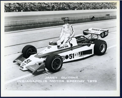 Foto vintage tipo 1 1978 ¡Janet Guthrie! ¡Primera Indy 500 femenina! ¡HISTÓRICO! 🔥 Foto 1 de 2