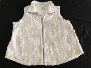 WEEKENDS BY CHICO WESTE WEISS MIT GOLD SPLASH WEICH FLAUSCHIG REISSVERSCHLUSS GRÖSSE 3 - Bild 1 von 8