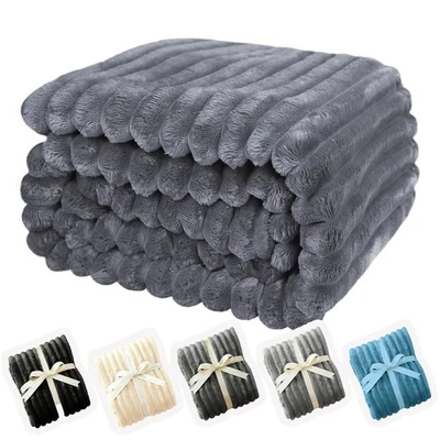 Wohnzimmer-Decke 450gsm: Flanell-Kuscheldecke Perfekt als Sofadecke & Wohndecke - Bild 1 von 3