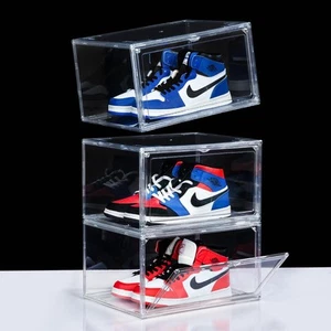 3 Pack Shoe Boxes, Clear Shoe Box Plastic Stackable, Shoe Storage Organizer w... - Picture 1 of 6