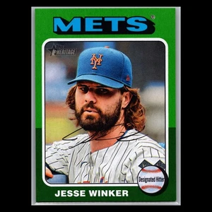 2024 Topps Heritage High Number - #600 Jesse Winker Green Border - New York Mets - Picture 1 of 2