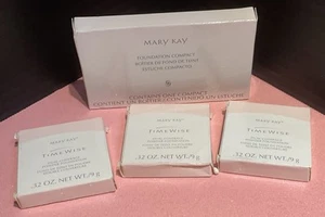 3- Mary Kay Timewise Dual Coverage Powder Foundation - Bronze 607 #8930 + CASE - Picture 1 of 7