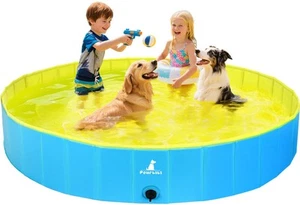 Pourbibi Foldable Dog Pool for Large Dogs Bath Pool,Kids PVC Paddling Pool - - Picture 1 of 5