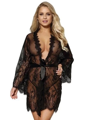 Kimono Damen Sexy Spitze Negligee Dessous Damen Sexy Unterwäsche Curvy Große ... - Bild 1 von 4