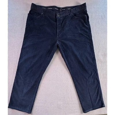 Ermenegildo Zegna Hombres 42 x 29 Azul Pierna Recta Pana Pantalones Pantalones Italia Foto 1 de 4