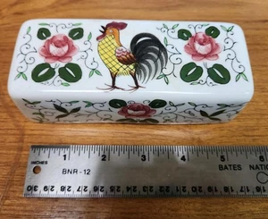 Cubierta de bandeja de mantequilla de cerámica vintage - solo cubierta - Imagen 1 de 2