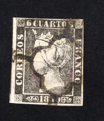Spain 1850 stamp Mi# 1 I used CV=20.4$ - Image 1 of 2