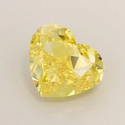 Heart 2.00 Ct Fancy Vivid Yellow VVS2 IGI Certified Lab Grown CVD Diamond - Image 1 of 4