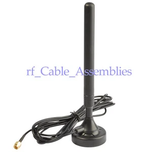 868MHz 900MHz 915MHz RFID ZigBee 5dBi 3G Antenna with Magnetic Base SMA Male 3m - Picture 1 of 4