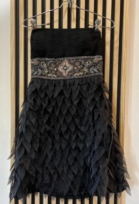 Vestido Sue Wong Nocturne Cuentas Mini Talla 2 Negro Cachicho Foto 1 de 4