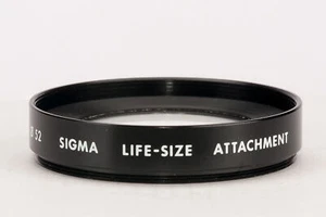 Sigma Nahlinse close-up lens Life-Size Attachment USE AT F8 F22 52mm im Etui - Picture 1 of 3