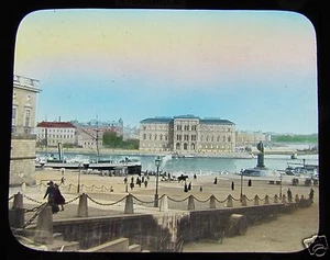 Glass Magic lantern slide STOCKHOLM THE NATIONAL MUSEUM C1890 SWEDEN - Picture 1 of 2
