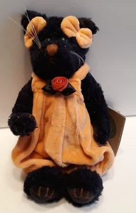 Boyds Bear plush Sabrina Catterwall 8" cat in orange jumpsuit with tags - Picture 1 of 1