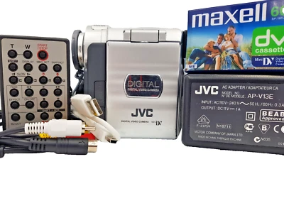 JVC GR-DX25E MiniDV PAL Digital Video Camera Camcorder iLink Vintage Silver - Image 1 of 4