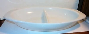 Piatto casseruola vintage USA PYREX vetro bianco diviso gusto 1083 1-1/2 quarto - Foto 1 di 4