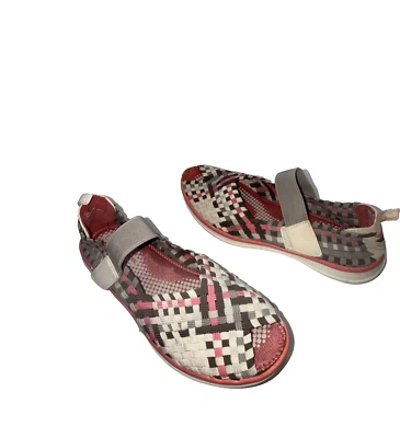 Croft & Barrow Grey Pink 8.5 Open Toe Mary Jane Shoes Summer, Beachy, Vacation - Image 1 of 4