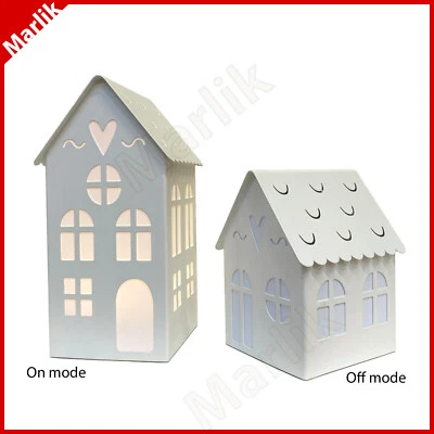 Pack of 2, Ikea STRALA Christmas Table Decoration Lamp, Battery Operated, House - Image 1 of 4