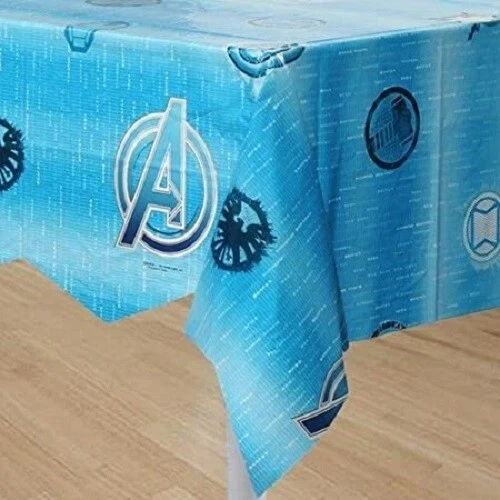LAST ONE ! MARVEL AVENGERS ASSEMBLE ONE PLASTIC TABLECOVER 54 x 96 INCHES, NEW - Image 1 of 1