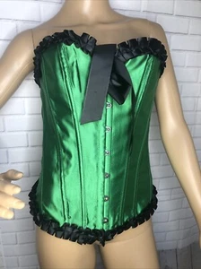 Women Costume Corset With Pleated Trim Size L Sexy NWOT - Picture 1 of 9