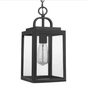 Progress Lighting P550064-031 Grandbury 1-Light Textured Black Hanging Lantern - Picture 1 of 11