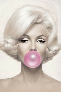 Marilyn Monroe Bubble Gum Iron On Transfer-T-Shirt & Light + Dark Color Fabrics4