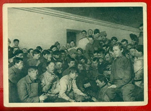 REVOLUCIÓN RUSA 1917 Regimiento Rural Pobre PROPAGANDA POSTAL VINTAGE 312 - Imagen 1 de 2