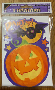 2 Packs Amscan Vintage-style Halloween Party Invitations: 8 Per Pack w Envelopes