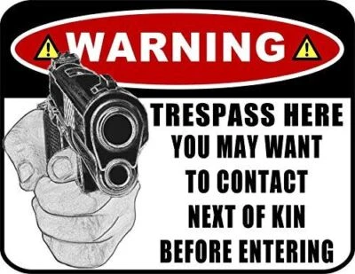 Allanamiento de advertencia PCSCP aquí es posible que desee ponerse en contacto con el siguiente pariente antes de entrar Foto 1 de 3