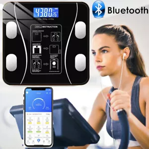 Bluetooth Körperanalysewaage Gewicht Muskelmasse BMI Körperfett mit App 180kg - Bild 1 von 12