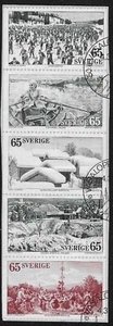Sweden 1973 Tourism in Dalecarlia Booklet Pane, Dancing etc VFU / CTO on Piece - Picture 1 of 1