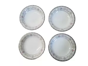 Noritake Edgewood 5807 4er Set 5,5" Dessertschalen Rosa Blau Blumen 1725JM - Bild 1 von 5