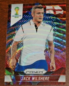 2014 Prizm World Cup Jack Wilshere Blue White Red Wave BWR England - Picture 1 of 2