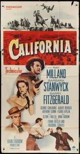 FILMPLAKAT: California Original Three Sheet Movie Poster 1958 rerelease - Bild 1 von 1